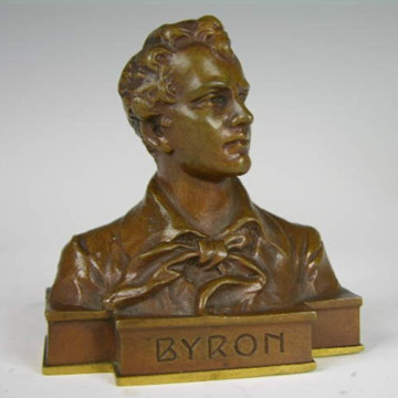 Custom Classic Design Bronze Lord Byron Bust Sculpture Statue