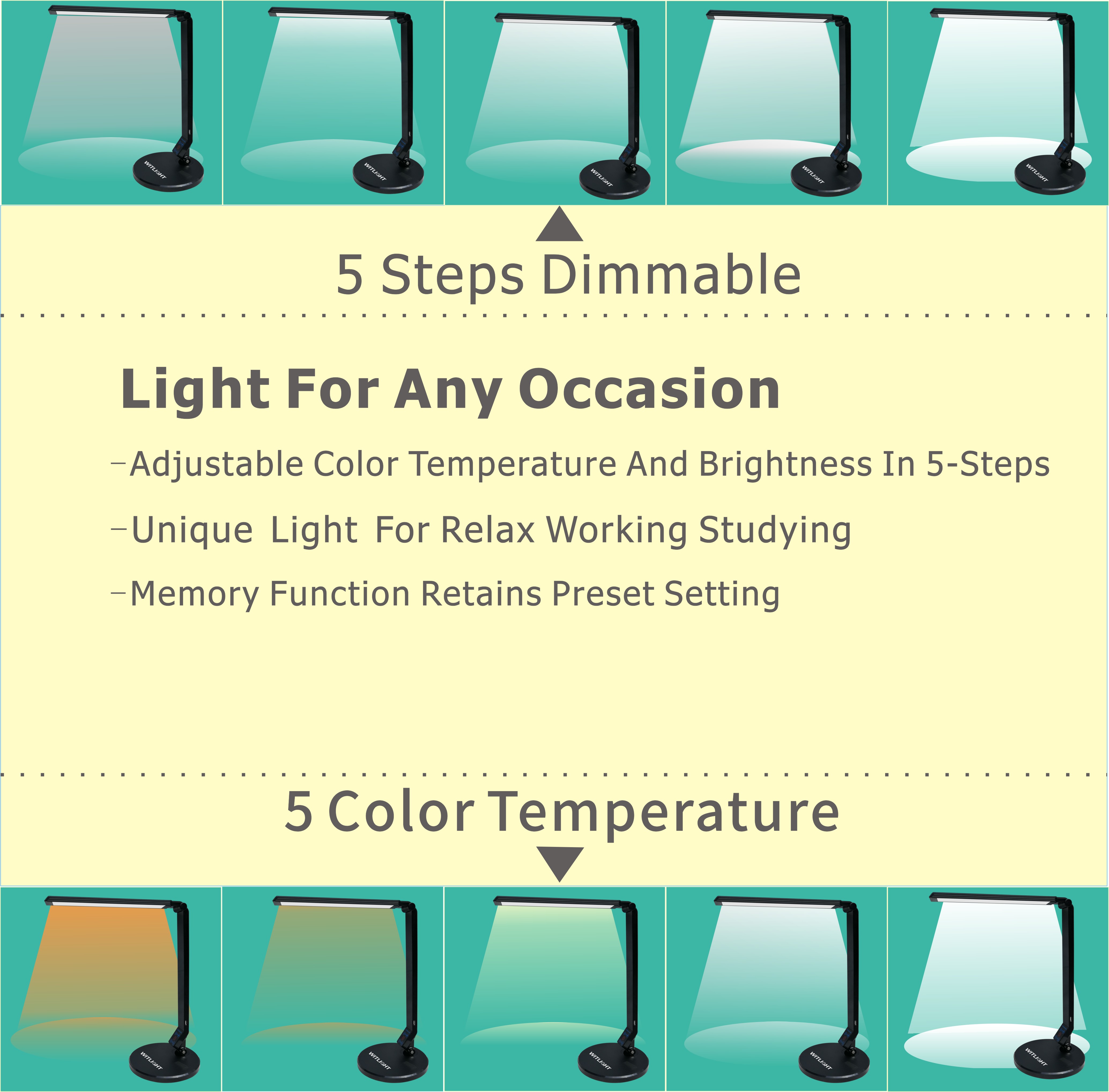 USB Port LED Desk Lamp For Smart Device