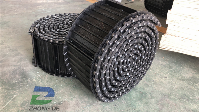 31.75mm,Black color steel material steel conveyor belt chip conveyor belt