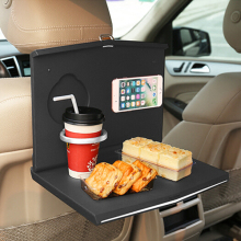 Foldable Plastic Laptop Table with Cup Holder for Seat Back