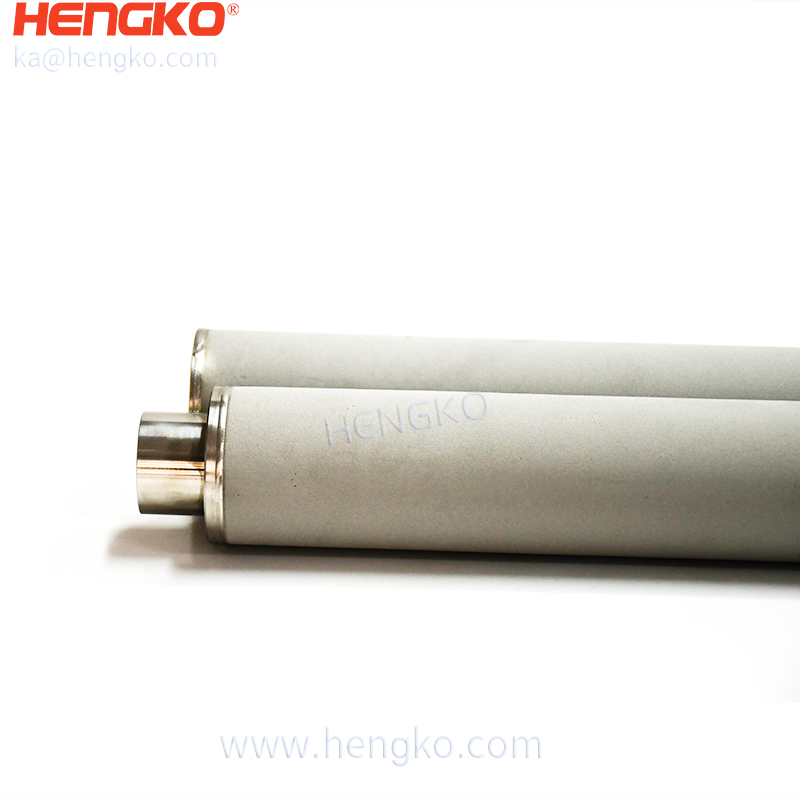 Good air permeability sintered metal  stainless steel microporous media water filter pipe filtting Cartridge
