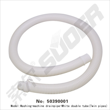 Washing machine drainpipe-white double tube(twin pipes)