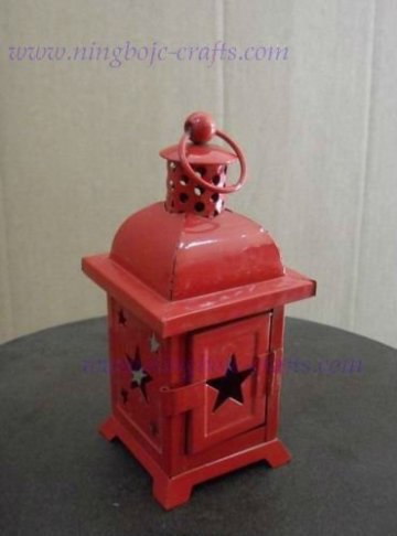 Christmas metal candle lantern