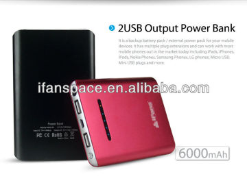 Portable Power bank 6000mah super slim for iPhone power bank