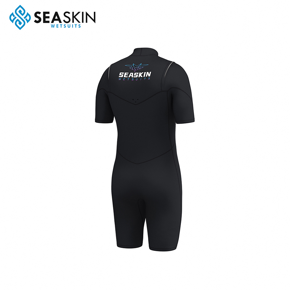 Seaskin kısa kol kısa bacak 2mm ön fermuarlı erkekler sörf için wetsuit