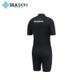 Seaskin แขนสั้นขาสั้น 2 มม. ด้านหน้าซิป Men Wetsuit สำหรับการท่อง