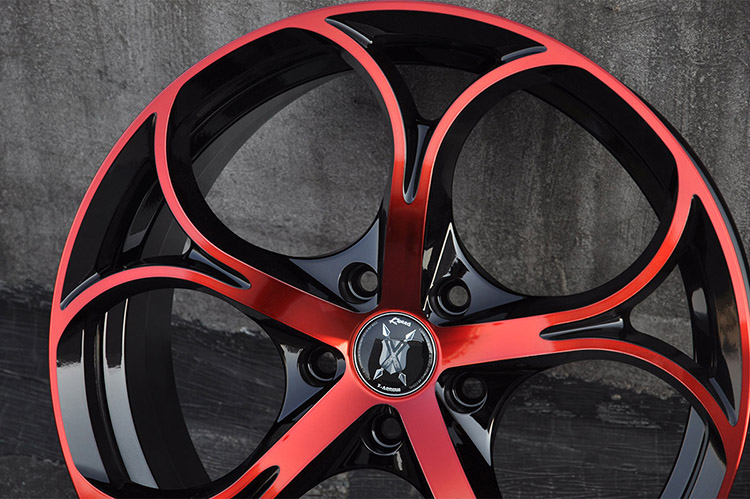 Long operation life good quality red casting rims alloy wheels 17 18 inch for cars