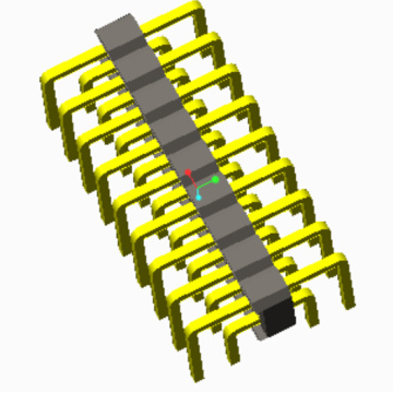 2,54 mm Stiftleiste zweireihig U-Typ