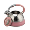 Pink Mirror Stainless Steel Whistling Tea Kettle