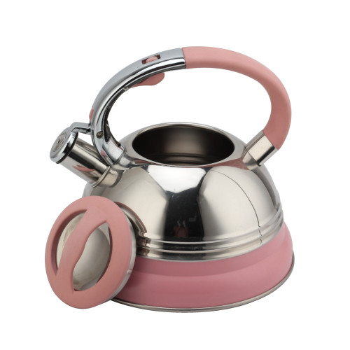 Pink Mirror Stainless Steel Whistling Tea Kettle