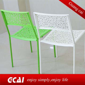 Hollow out design cheap style low cost selling dining chair plastic