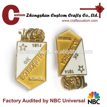 Custom Gold plated enamel souvenir die struck pins