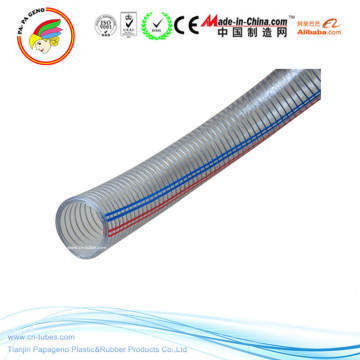 spiral pvc coated steel wire flexible duct hose