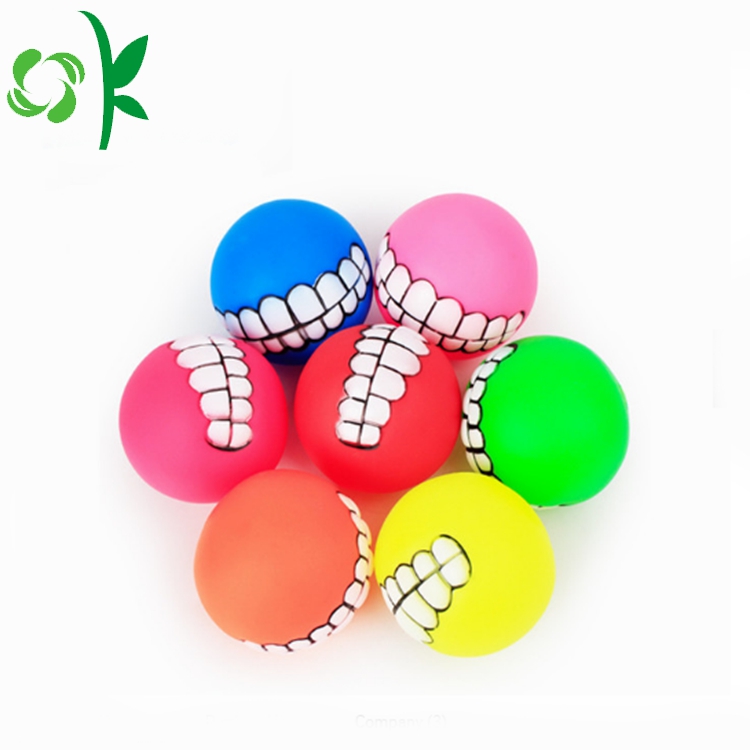 Funny Pet Teether Silicone Dog Chew Toy Balls