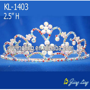 Rhinestone flower wedding tiaras bridal crowns
