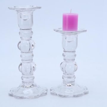 Glass Lantern Shape Taper Holder