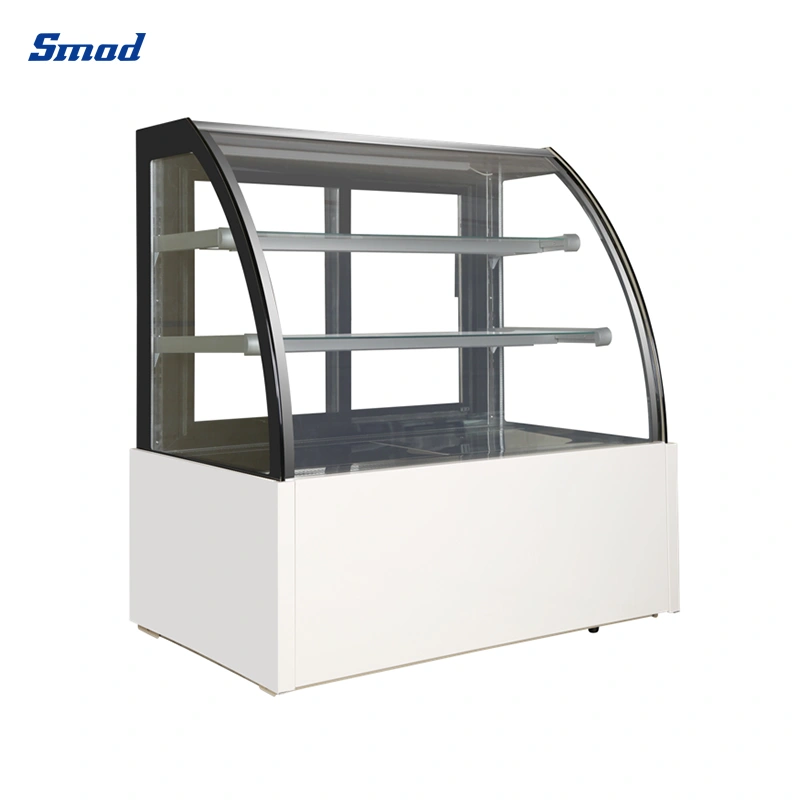 Smad Countertop Curved Glass Door Refrigerated Cake Showcase Refrigerator