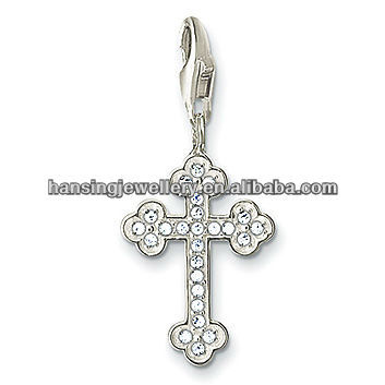 Fashion rhinestone Cross Charm