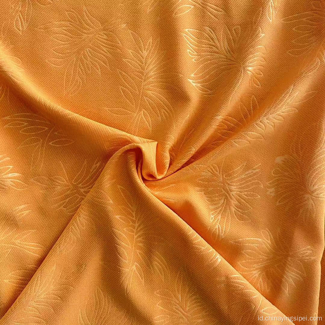 Kedatangan Baru 100%Polyester Silky Silky 75D Twill Emboss Fabric