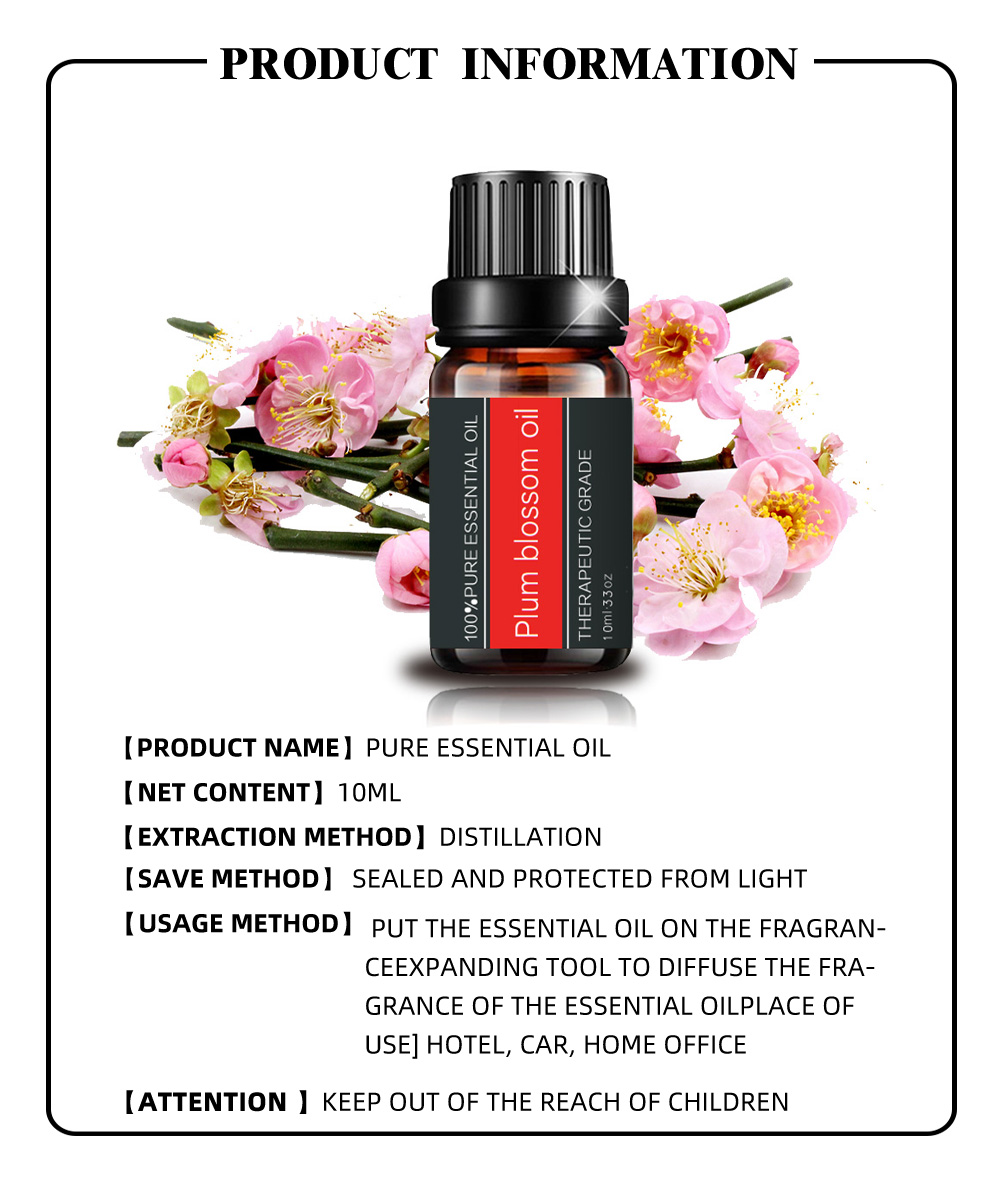 Face Body Skin Care plum bloss Massage Oil Natural bloss