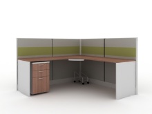 3 Seats Office Workstations Modular Office Furniture