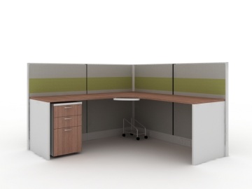 3 Seats Office Workstations Modular Office Furniture