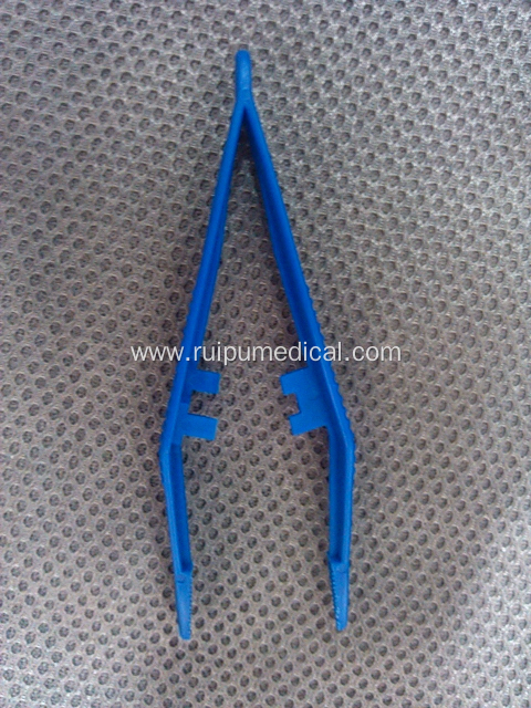 12.5cm Medical Disposable Plastic Forceps Tweezers