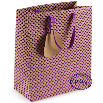 Gift paper bag Kraft bag brown kraft Dot Paper bag paper pulp material