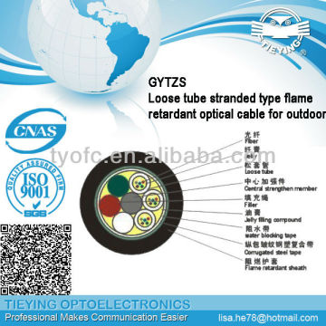 GYTZS 36core Optic fiber cable flame retardant with steel tape