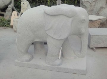 garden stone elephant carvings