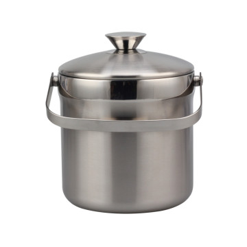 Double-Wall Stainless Steel Ice Bucket Set