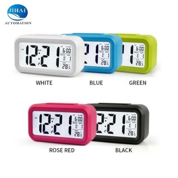 Digital LED Alarm Clock with Temperature Display for Sleep Study