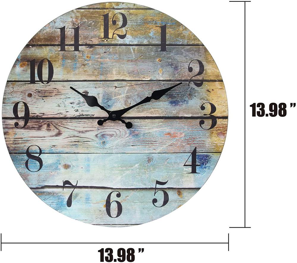 Horloge murale en bois de ferme vintage