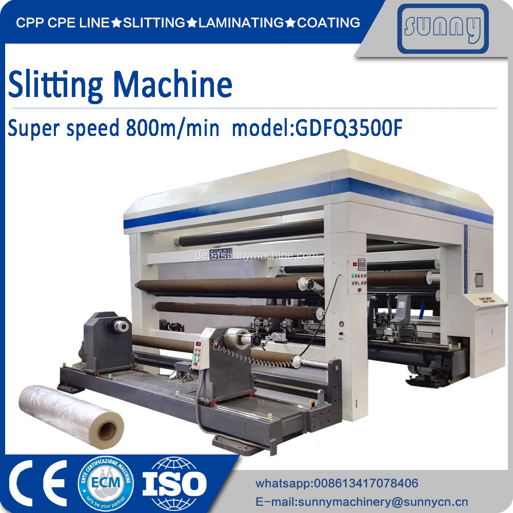 Wide Web Surface Slitter Rewinder Maschine