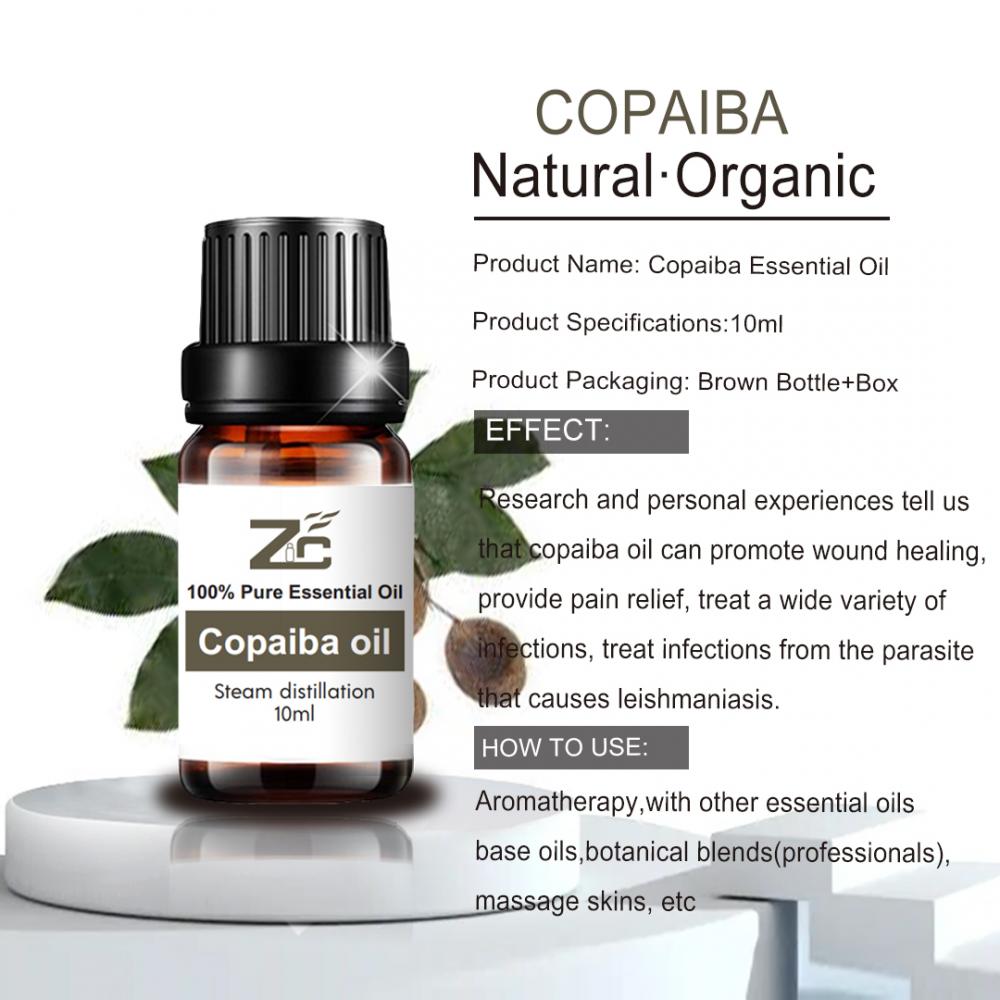 Extracto de etiqueta privada de aceite esencial de 10 ml Copaiba