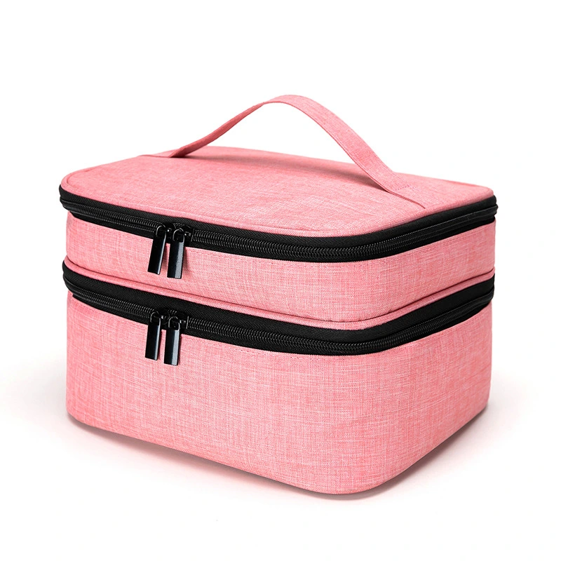 Double Layer Multi-Functional Cosmetic Bags Lady Pouch Waterproof Travel Cosmetic Bag