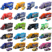 Disney Pixar Cars Mack Uncle Lightning McQueen King Francesco Chick Hicks Hudson Truck & Car Set 1:55 Diecast Model Toy Car Gift