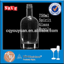 Cheap vodka whiskey spirit 750ml fancy glass bottles