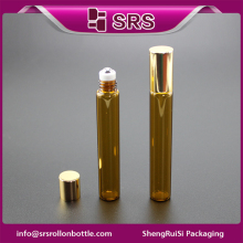Glass container packaging ,roller on bottle amber roll on glass bottle 10ml
