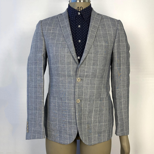 men's sexy chequered Anti-Shrink business suit