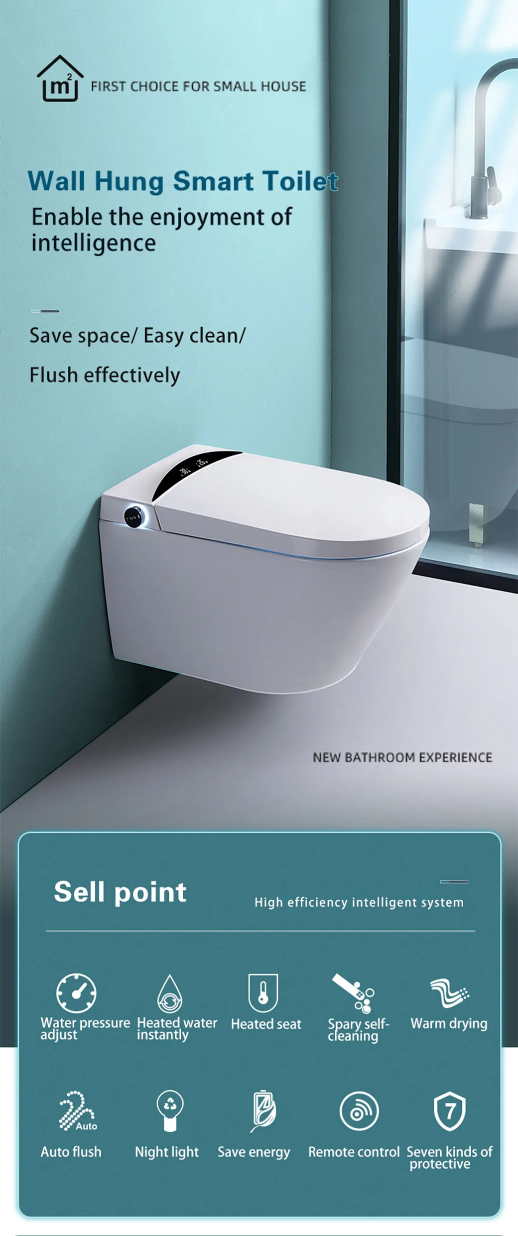 Automatically Flip The New Design Intelligent Toilet Bath Toilet