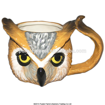 Yellow Owl Head Mugs