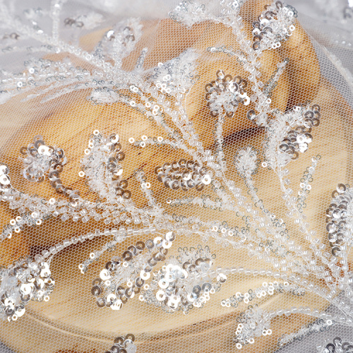 kain payet besar gaun pengantin berkualitas tinggi