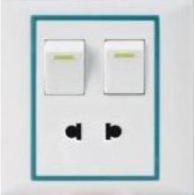 LS230PA Two Pin Socket with Two Switch /Switch&Socket/Two Pin Socket