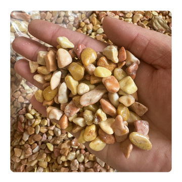 Natural Yellow Tumbled Gravel Rocks for Gardens and Landscapes