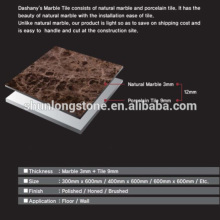 Composite marble tile,marble laminated ceramic