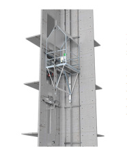 Scaffoldless Elevator Installation Process Using Electric Elevator Tooling Lifting Platform