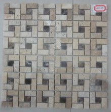 shell mosaic tile mirrored mosaic vase