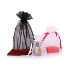 big Black organza bag with drawstring