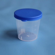 Copo de urina de plástico duro PP com escala de tampa
